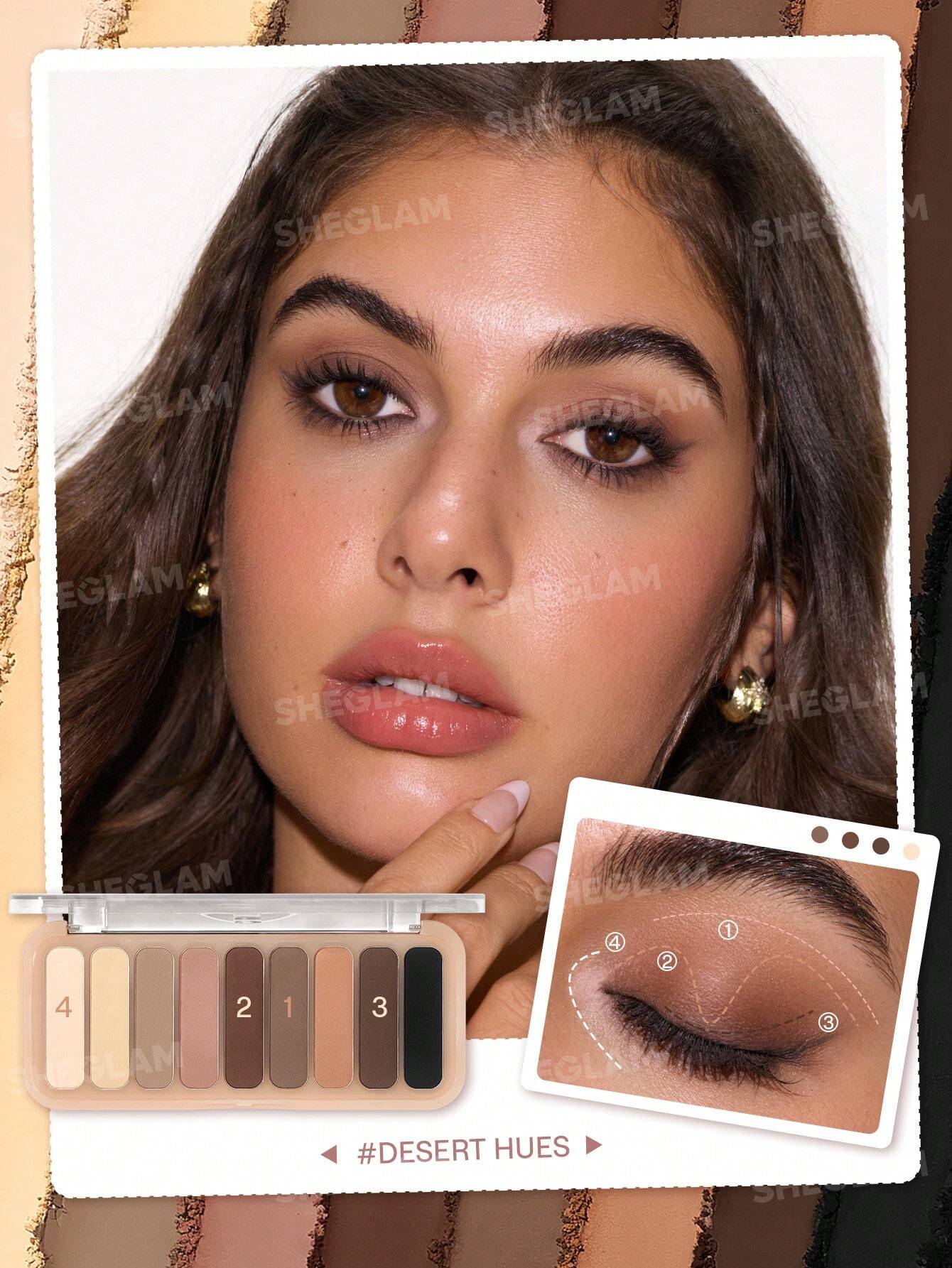 پالت سایه چشم 9 رنگ شیگلم Peach Perfection رنگ Desert Hues